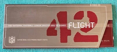 SUPER BOWL XLII (42) FRIDAY NIGHT "COMMISSIONERS PARTY" TICKET - NFL - VERY RARE - Image 1 of 4