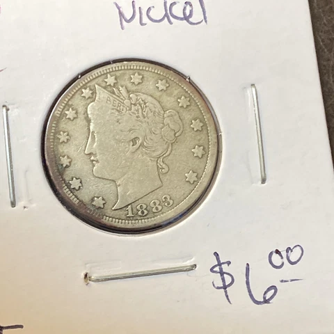 1883 Liberty Nickel VG. $6.00 Cover