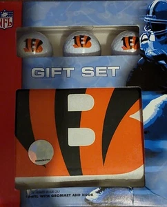 cincinnati bengals 3 Golf Balls And Towel Gift Set - Picture 1 of 1