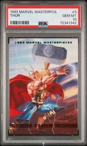 1993 Marvel Masterpieces THOR #3 PSA 10 GEM MINT Avengers - Foto 1 di 2