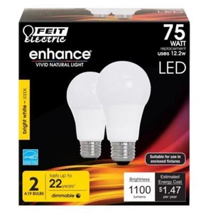 Feit Electric OM75DM/930CA/2 E26 Medium 75W Omni-Directional LED Bulb 6 Pack - Picture 1 of 2