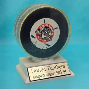 Stu Barnes Hand Signed Autographed Florida Panthers Logo Puck 1993 - 1994 - Picture 1 of 2