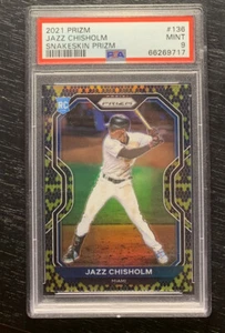 2021 Panini PRIZM JAZZ CHISHOLM Rookie Snakeskin PRIZM /50 PSA 9 MIA #136 RC SSP - Picture 1 of 2