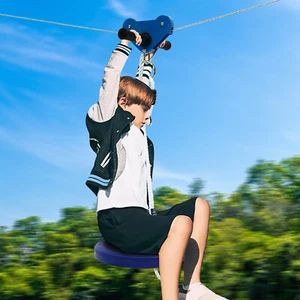 Zipline Kit für Kinder und Erwachsene 100ft Hinterhof Zip Line Schwerlast mit Sicherheit - Bild 1 von 15