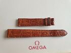 NOS Vintage Omega 14mm Brown Crocodile Strap - Uses a 12mm buckle
