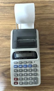 CASIO HR-8B Tape Calculator with No Universal AC Adapter Brand New Batteries - Picture 1 of 8
