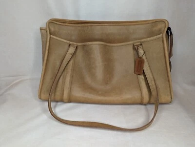 Bolso Cartera Vintage Coach Modelo 886-0820 Cuero Marrón Claro Foto 1 de 4