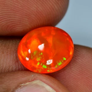 Increíbles gemas de ópalo de fuego naranja rojizo natural flash multicolor 3D de 2,94 quilates - Imagen 1 de 1