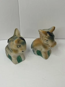 Salero y pimentero burro cerámica vintage Japón mediados de siglo cocina - Imagen 1 de 8