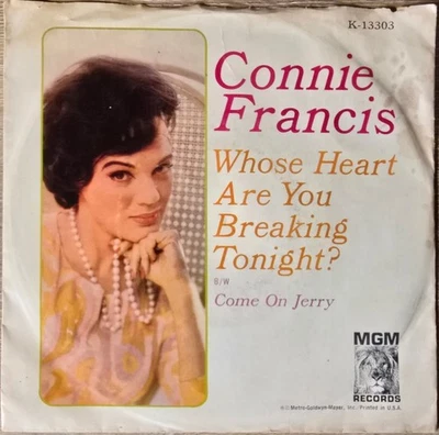 Connie Francis - Whose Heart Are You Breaking Tonight?  45 with picture sleeve - Image 1 of 3