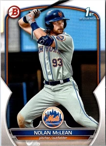 2023 Bowman Draft Nolan McLean #BD-96 New York Mets Baseballkarte - Bild 1 von 2
