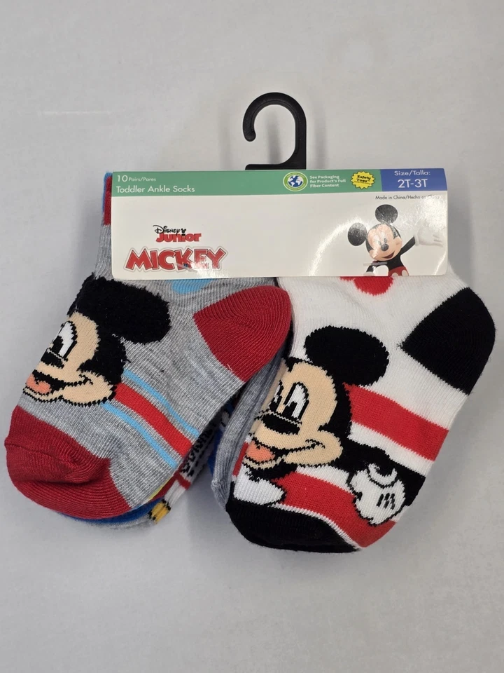 DISNEY 10 pairs ankle socks mul/MICKEY MOUSE and friends size 2T-3T