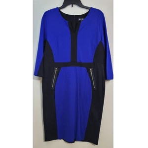 Vestido Shelby and Palmer Mujer Talla 16 Vestido Lápiz Cremallera Acentos Preppy Moderno - Imagen 1 de 8