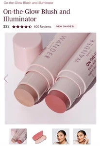 Wander Beauty | On The Glow Blush and Illuminator Bare / Nude Glow NEU UND VERPACKT UVP 38 $ - Bild 1 von 3