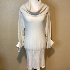 Suéter largo para mujer BCBG MAX AZRIA cuello capucha 100 % cachemir mediano - Imagen 1 de 6