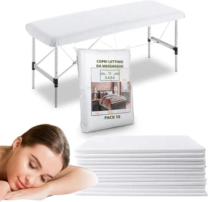 Copri Lettino Da Massaggio Regolabile - 80X210 CM - Pack 10 - Lenzuola Usa E Get - Foto 1 di 12