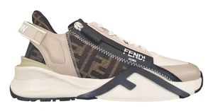 FENDI men's FLOW leather shoes 7E1392AJZHF1OU2 caffe-latte - Picture 1 of 8