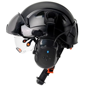 Casco de seguridad para construcción con orejeras Bluetooth 5.0 CE casco protección para la cabeza - Imagen 1 de 11