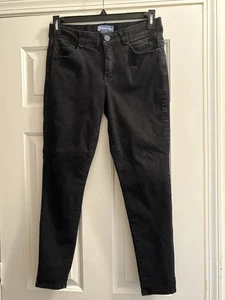 Pantalones de mezclilla negros Democracy Ab-solution para mujer talla 10 Petite 10P banda elástica - Imagen 1 de 4