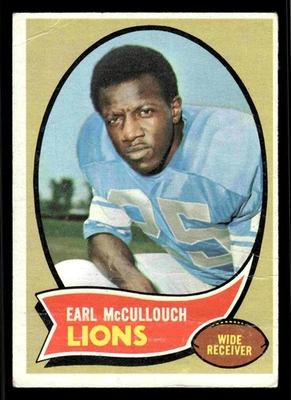 1970 Topps #195 Earl McCullouch - Detroit Lions (Low Grade) - Image 1 of 2