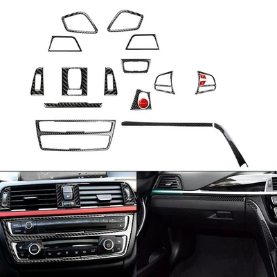 18 Pcs RHD Interior Trim Decoration Cover Trim For BMW 3 Series F30 GT F34 13-19 - Image 1 of 4