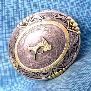 Western Harness Racing Belt Buckle Western Horse Racing Equestrian MSS .GMP522 - Picture 1 of 11