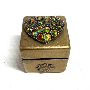 De Colección Kirks Folly Corazón Celestial AB Cristal Baratija Caja Sol Luna Estrella Tono Dorado - Imagen 1 de 13