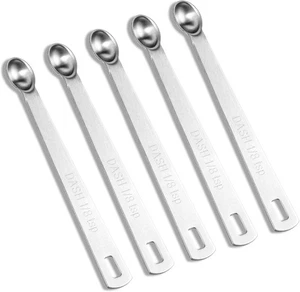 5 Stück 1/8 Teelöffel Messlöffel Mini Edelstahl 1/8 TL  - Bild 1 von 8