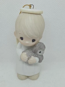 Precious Moments Ornament Angel Boy Figurine W/Lamb Shepherd of Love  1986 - Picture 1 of 5