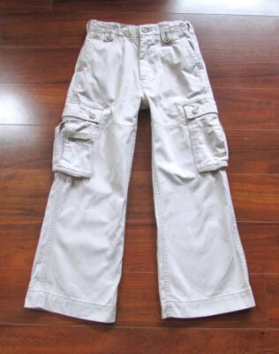 ABERCROMBIE & FITCH ~ Boy's 8 ~ Vintage Adjustable Cotton CARGO Pocket Pants c23 - Image 1 of 4