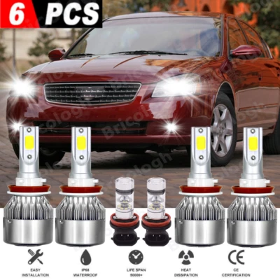 Combo faros LED altos/bajos + kits de faros antiniebla para Nissan Altima 2009-2018 Foto 1 de 4