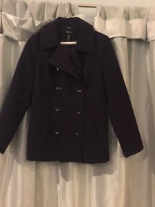 Style & Co Peacoat Stretch Womens Purple Jacket Size Small - Picture 1 of 5
