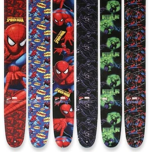 ░▒▓█ Marvel Spider-Man Hulk Gitarrengurte █▓▒░ Echtleder Design Motiv Farbig - Picture 1 of 3