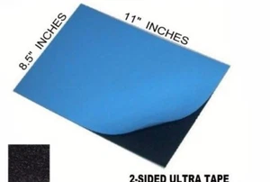 2 PC PACK - 2 SIDED TAPE ALL WEATHER ADHESIVE JUMBO SHEET 8.5" X 11" BOAT AUTO - Picture 1 of 1