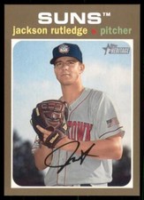 2020 Heritage Minors Base Gold #169 Jackson Rutledge /15 - Hagerstown Suns