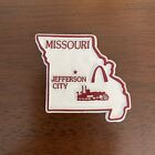 Vintage Missouri Jefferson City Travel Souvenir Rubber Fridge Magnet