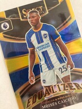 Rare 2022-23 Panini Select EPL Equalizers Gold Moises Caicedo 06/10 Soccer Card