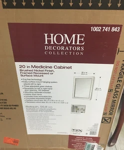 Home Decorators Collection Brushed Nickel 20" x 26" Med Cabinet 1002741843 - Picture 1 of 1