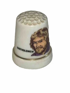 Bartholomew Vintage Porzellan weißer Fingerhut goldbeschnittenes Band - Bild 1 von 5