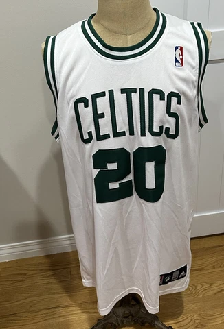 Authentic Ray Allen Adidas Boston Celtics NBA Throwback Jersey Mens 48 Cover