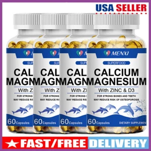 Zinc Calcium Magnesium & Vitamin D Complex Supplement 60 Vegetarian Tablets - Picture 1 of 14