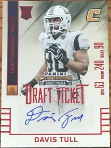 2015 Panini Contenders Draft Picks College Draft Ticket Red Foil Davis Tull #274 - Picture 1 of 2