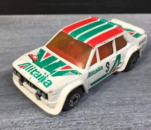Vintage 1982 Matchbox Fiat Abarth Rally Car White Alitalia 1:53 - Picture 1 of 9
