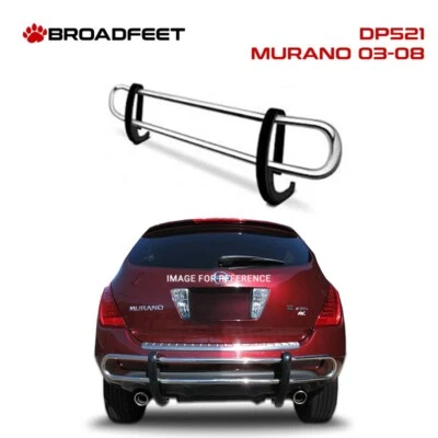 fits Nissan Murano 2003-2008 Rear Double Pipe Tubular Bumper Guard Protector - Imagem 1 de 3