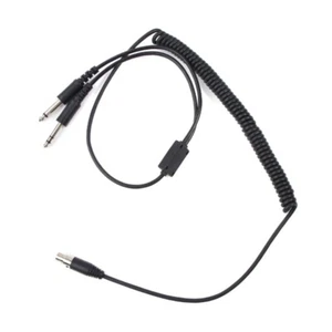 Double-plug Aircraft Headphone Mono Cable Line Cord Aviation Headset Cable - Zdjęcie 1 z 8