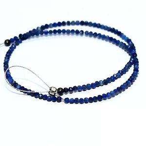 Cuentas rondelle de lapislázuli natural 9,5 pulgadas briolette piedras preciosas sueltas joyería - Imagen 1 de 5