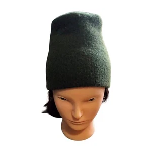 Vintage Military Cap Knit Watch Deck Hat 100% Wool Beanie 70s Made In USA Green - Picture 1 of 3