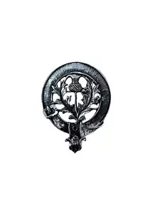Broche insignia tapa peltre clan cardo escocés - Imagen 1 de 1