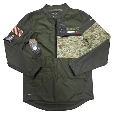 Tampa Bay Buccaneers NFL Salute To Service Nike Shield Half Zip Hybrid Jacket - Image 1 of 4