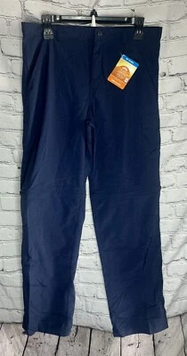 Calça conversível Columbia Youth Silver Ridge III XL 14/16 azul marinho UPF30 nova com etiquetas - Imagem 1 de 4